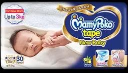 Gentle Care with Mamy Poko Pants Newborn Taped Diapers